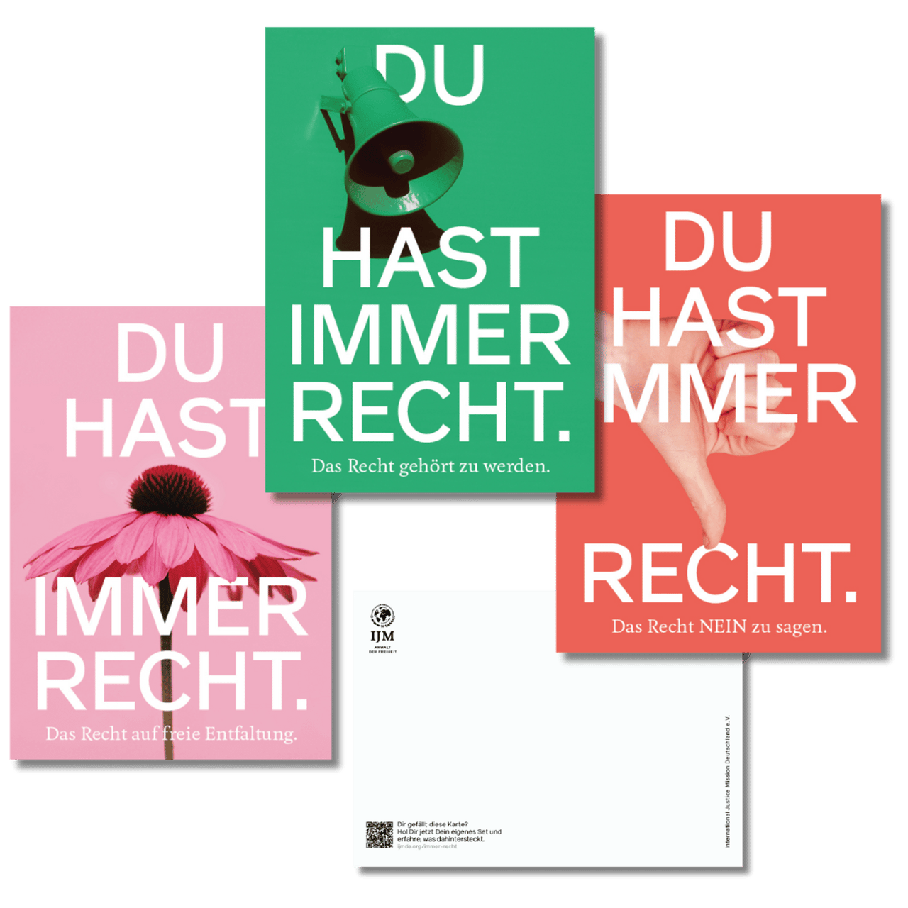 Karten und Rückseite quadratisch